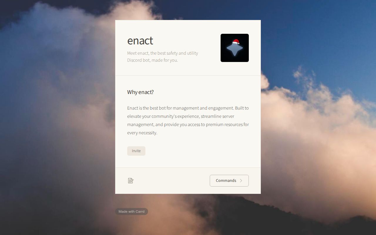 Carrd profile picture for @enact